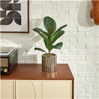 Atmosphera Artificial Potted Plant, Silver