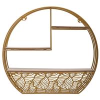 Atmosphera Round Wall Shelf, Gold