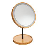 5five Bamboo LED Pivot Mirror, 31x16cm
