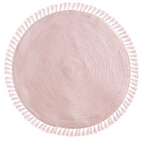 Atmosphera Kids Fringe Rug, Round, Pink