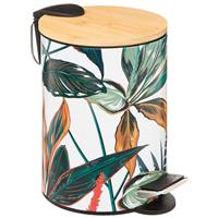 5five Tropical Bathroom Bin, 3L