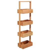 5five Narrow 4 Tier Bamboo Trolley