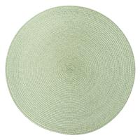Secret De Gourmet Round Braid Placemat, Green