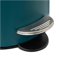 5five Modern Bathroom Bin, 3L, Petrol & Bamboo