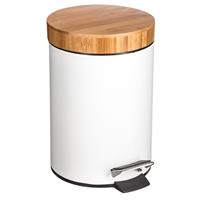 5five Natureo Bathroom Bin, 3L, White