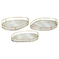 Atmosphera Lily Mirror Trays, Set of 3
