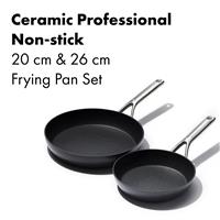 OXO Ceramic Professional Non-Stick 20 & 26cm Frying Pan Set