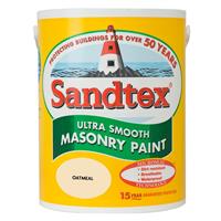 Sandtex Smooth Masonry Paint, 5L, Oatmeal