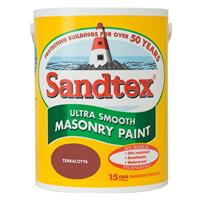 Sandtex Smooth Masonry Paint, 5L, Terracotta