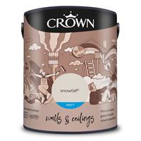 Crown Matt Emulsion Paint, 5L, Snowfall