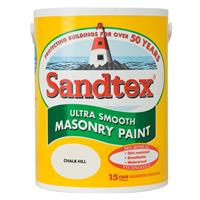 Sandtex Smooth Masonry Paint, 5L, Chalk Hill