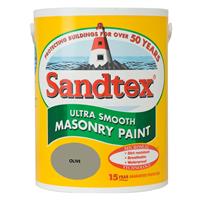 Sandtex Smooth Masonry Paint, 5L, Olive