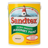 Sandtex Smooth Masonry Paint, 5L, Sandblast