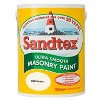 Sandtex Smooth Masonry Paint, 5L, Cotton Belt