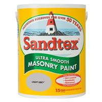 Sandtex Smooth Masonry Paint, 5L, Light Grey