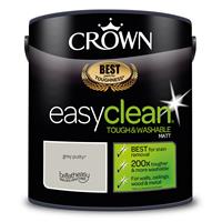 Crown Easyclean Matt Emulsion Paint, 2.5L, Grey Putty