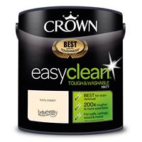 Crown Easyclean Matt Emulsion Paint, 2.5L, Ivory Cream