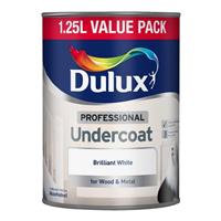 Dulux Undercoat Paint, 1.25L, Pure Brilliant White