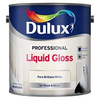 Dulux Professional Liquid Gloss Paint, 1.25L, Pure Brilliant White