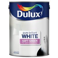 Dulux Vinyl Soft Sheen Emulsion Paint, 5L, Pure Brilliant White