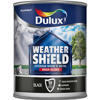 Weathershield Exterior High Gloss Paint, 750ml, Black