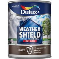 Weathershield Exterior High Gloss Paint, 750ml, Conker