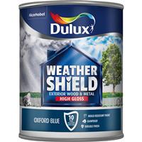 Weathershield Exterior High Gloss Paint, 750ml, Oxford Blue