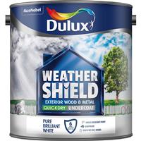 Weathershield Quick Dry Undercoat Paint, 2.5L, Pure Brilliant White