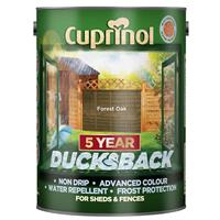 Cuprinol 5 Year Ducksback Shed & Fence Paint, 9L, Forest Oak