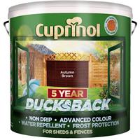 Cuprinol 5 Year Ducksback Shed & Fence Paint, 9L, Autumn Brown