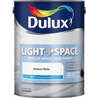 Dulux Light & Space Matt Emulsion Paint, 5L, Absolute White