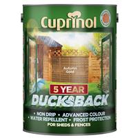 Cuprinol 5 Year Ducksback Shed & Fence Paint, 9L, Autumn Gold
