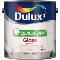 Dulux Quick Dry Gloss Paint, 750ml, Magnolia