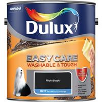 Dulux Easycare Matt Emulsion Paint, 2.5L, Rich Black