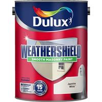 Weathershield Smooth Masonry Paint, 5L, Jasmine White