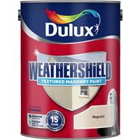 Weathershield Textured Masonry Paint, 5L, Magnolia