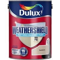 Weathershield Textured Masonry Paint, 5L, Sandstone