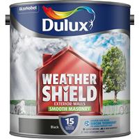 Weathershield Smooth Masonry Paint, 2.5L, Black