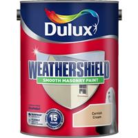 Weathershield Smooth Masonry Paint, 5L, Cornish Cream