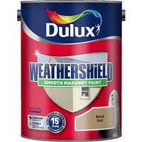 Weathershield Smooth Masonry Paint, 5L, Muted Gold