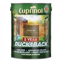 Cuprinol Ducksback Shed & Fence Paint, 5L, Forest Oak