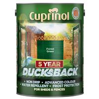 Cuprinol Ducksback Shed & Fence Paint, 5L, Forest Green