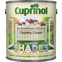 Cuprinol Garden Shades Wood Paint, 1L, Country Cream