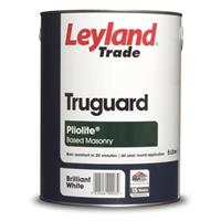 Leyland Trade Pliolite Smooth Masonry Paint, 5L, Brilliant White