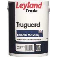 Leyland Trade Truguard Smooth Masonry Paint, 5L, Magnolia