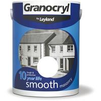 Granocryl Smooth Masonry Paint, 5L, Pure Brilliant White