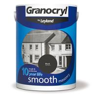 Granocryl Smooth Masonry Paint, 5L, Black