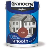 Granocryl Smooth Masonry Paint, 5L, Red Brick