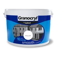 Granocryl Smooth Masonry Paint, 10L, Pure Brilliant White