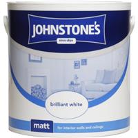 Johnstone's Matt Emulsion Paint, 2.5L, Pure Brilliant White